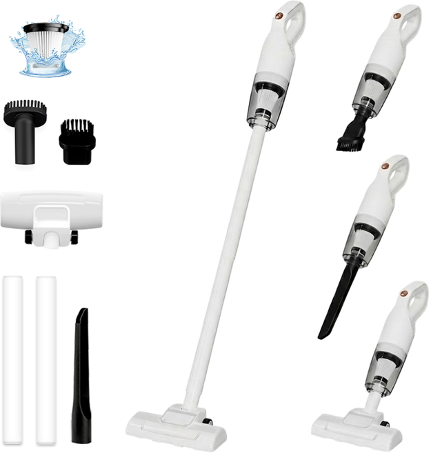 헤이즈 스냅클린 무선 미니 핸디 청소기 스틱형 진공청소기 가성비 초경량 다용도 스탠딩형, 화이트, EQ-440K