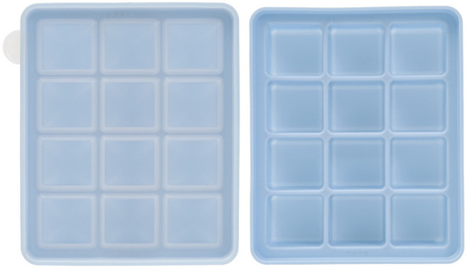 네오실리 국산 프리미엄 실리콘 얼음틀 다진마늘 이유식 냉동틀, 2개, 스카이블루