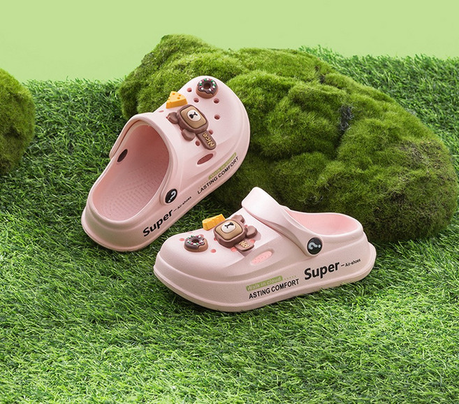 J&CO 아동 키즈 여름 물놀이 곰돌이 EVA 캐릭터 아쿠아슈즈 슬리퍼 샌들