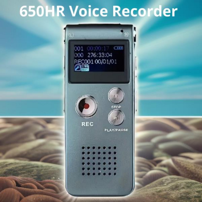 음성녹음기 강의녹음기 다기능 충전식 디지털 오디오 음성 녹음기 딕터폰 MP3 플레이어 8GB 650HR, 02 은_01 CHINA_01 8GB, 02 은