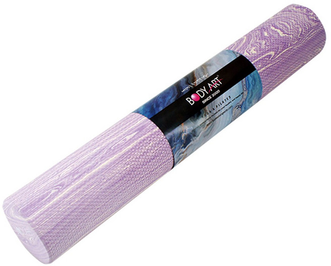 바디아트 필라테스 폼롤러 + 운동법포스터, 마블 라이트퍼플, 1개