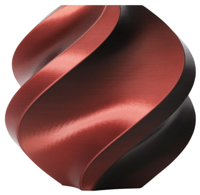 Bambu Lab PLA Silk 絲綢雙色 3D列印線材, 1個, 灰燼紅