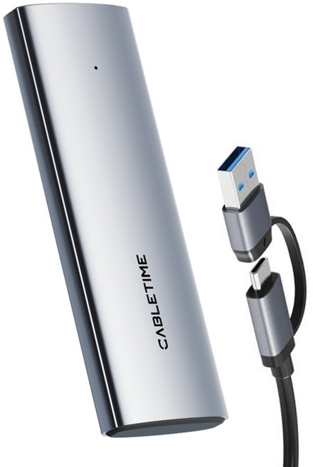 케이블타임 USB3.2 Gen2 10Gbps M.2 NVMe SSD 외장케이스, CB32G, 1개