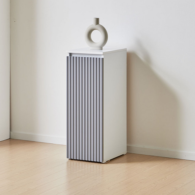 로퍼 슬림 틈새 수납장 템바보드 폭 좁은 미니 수납장 300, 화이트