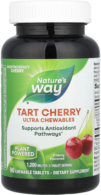 Natures Way 네이처스웨이 타트체리 400mg 90 츄어블 태블릿 건강 영양제, 1개, 90정 - 쿠팡