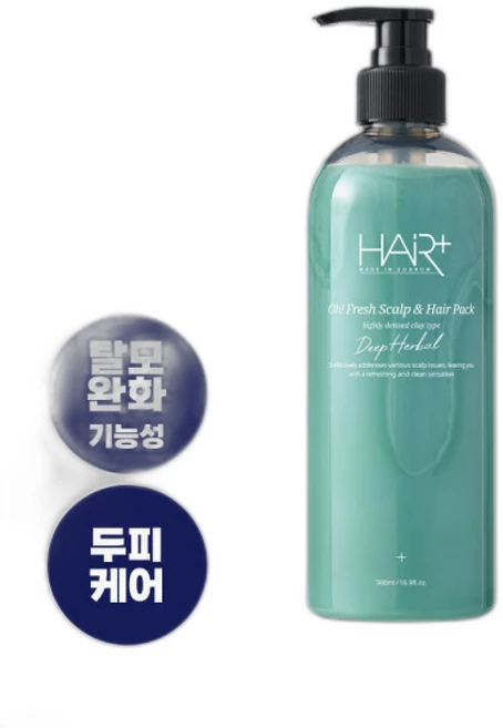 오프레시 헤어팩 딥 허벌 스캘프 앤 헤어팩 /탈모증상완화/두피케어, 500ml, 1개 - 쿠팡