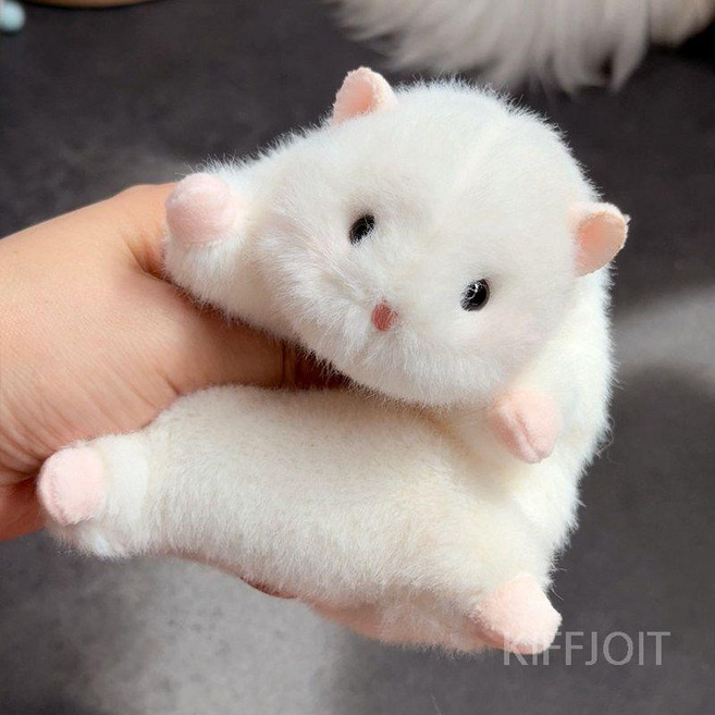제니오숲 귀여운 말랑 햄스터인형 화이트 햄스터