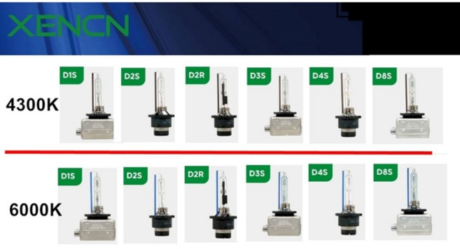 XENCN 氙氣 HID 頭燈燈泡 D1S/D2S/D2R/D3S/D4S/D8S 4300K/6000K, 1個, D2R 6000K