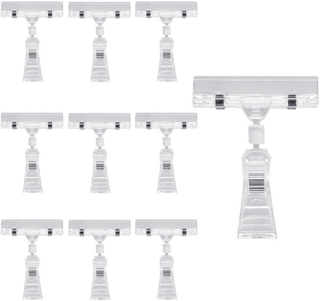 POP 집게꽂이 쇼클립 가격표 투명, 10개