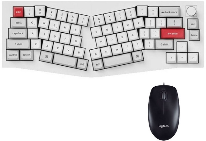 키크론 Q8 프로 듀얼 모드 RGB 핫스왑 맞춤형 기계식 메탈 키보드, 화이트, P1(적축), 인체공학