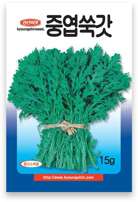 경신종묘 중엽쑥갓 15g 파종용 쑥갓 씨앗 종자