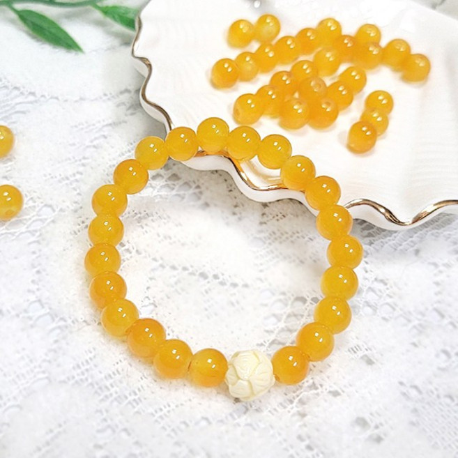 [아리랑의 봄] 원석 합장주 만들기[호박], 단품, 1개