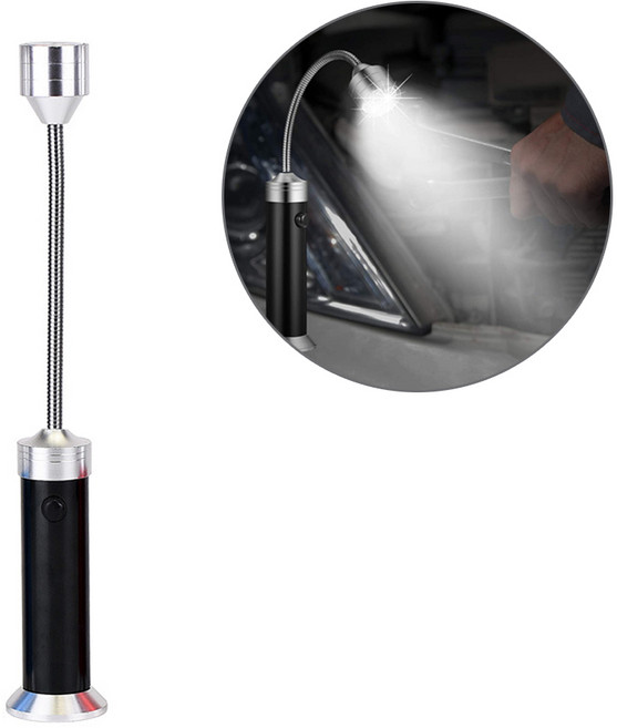 (자바라 후레쉬 A타입 1P) 자석 LED 램프 라이트 캠핑 낚시 공구 카센터 수리, 1개, 블랙