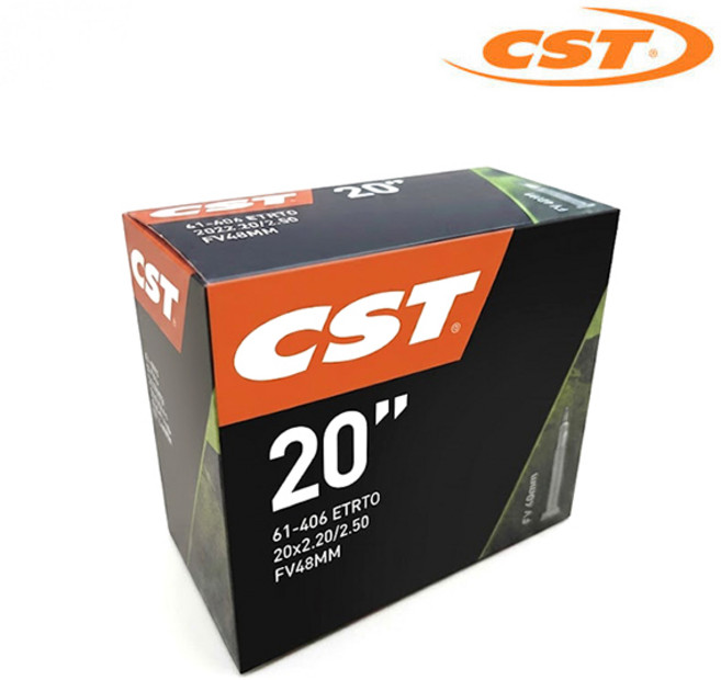 CST 20X2.2/2.5 전기자전거 튜브 프레스타밸브 48mm, 1개