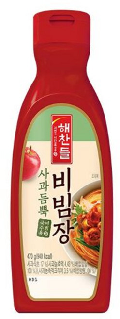 해찬들 사과듬뿍 비빔장, 470g, 9개