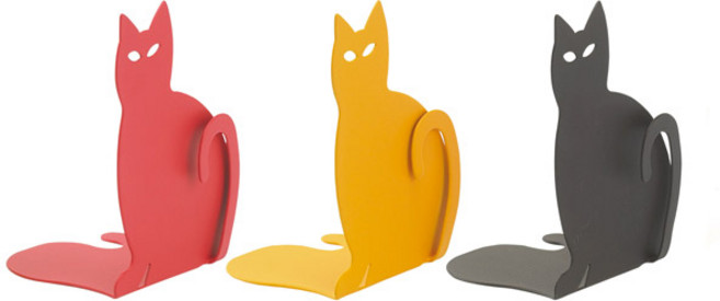 (당일출고)캐릭터 북앤드 꼬리고양이 1조(2개입), 검정:1개