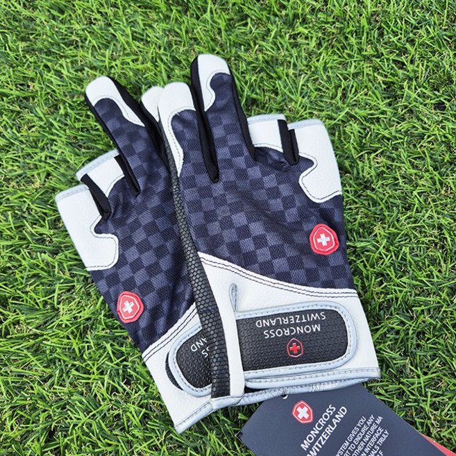 몽크로스 3컷 낚시장갑 갯바위낚시 선상 루어낚시 글러브 GG-301B, 1개, 블랙