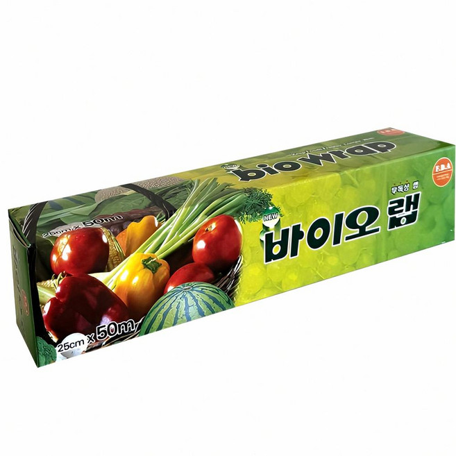 바이오랩 랩필름 25cm x 50m 바이오 랩 필름 길이 폭 포장 보관 투명 비닐 랩핑, 본상품, 1개