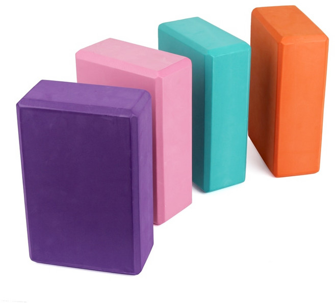 EVA 요가 블록 폼 포밍 벽돌 운동 피트니스 스트레칭 보조 바디 빌딩 건강 훈련 필라테스 기계, 1개, 파란