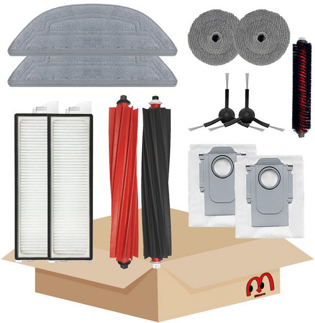 호환 만물상 로보락 S8 MaxV Ultra 물걸레 사이드 걸레 더스트백 브러쉬 필터 기프트팩, 1세트