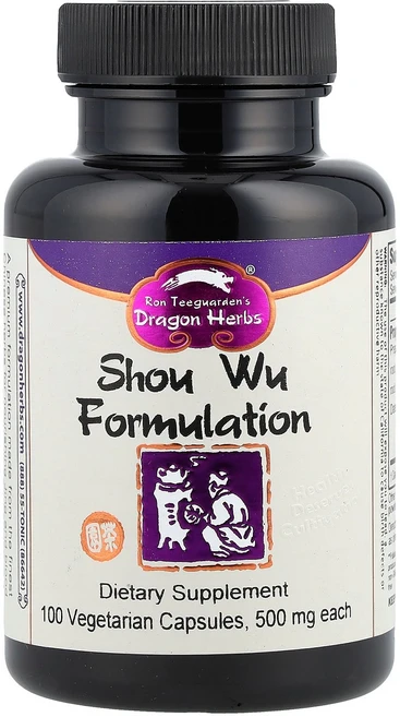 Dragon Herbs Shou Wu Formulation 500 mg 100 Vegetarian Capsules, Dragon Herbs, Shou Wu Formulat - 쿠팡