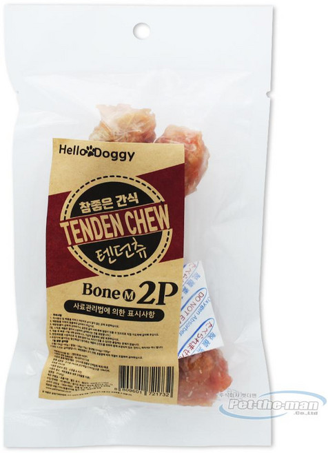 헬로도기 참좋은간식 텐던츄 본 M(2p) 소힘줄 강아지 껌 오래먹는 간식