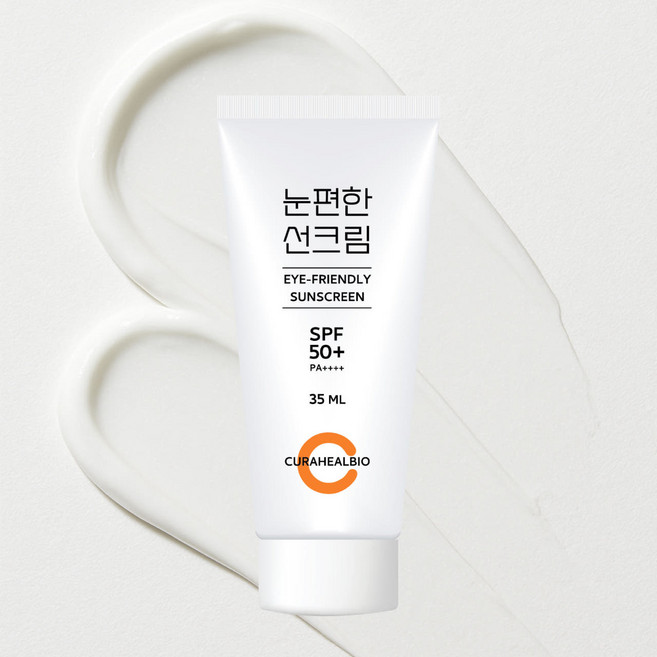 눈시림없는 눈편한 선크림 SPF50+ PA++++ 무백탁 저자극 눈편한썬크림 | 큐라힐바이오, 1개, 35ml