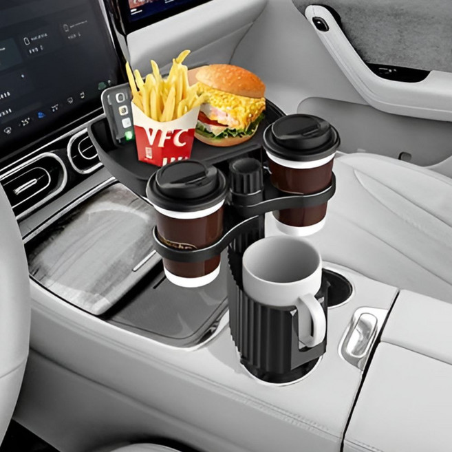 비앙디 차량용 멀티 컵홀더 트레이 4in1, 블랙, 1개