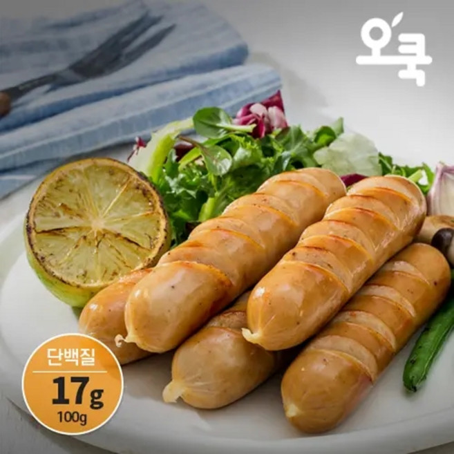 오쿡 닭가슴살 소시지 불갈비맛 100g ( 20개 단위로 구매)