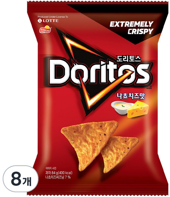 도리토스 나쵸치즈맛 소, 84g, 8개