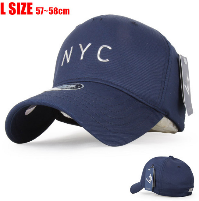 베이직엠 남성 여성 야구모자 볼캡 밴딩 메탈 NYC (M L사이즈/55~57cm 57~59cm)