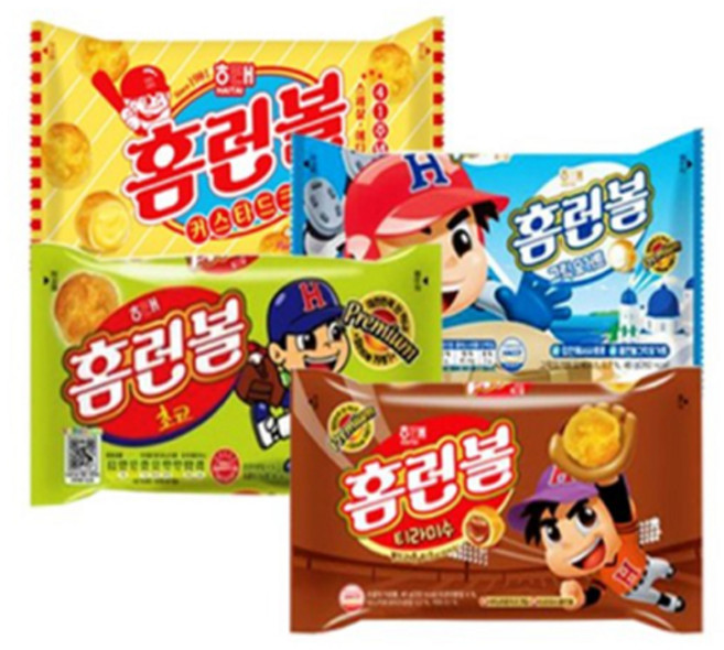 해태 홈런볼 커스타드크림 그릭요거트 초코 티라미수 46g 2+2 (총 4개), 1. 홈런볼 커스타드크림 46gx2개, 3.홈런볼 티라미수 46gx2개