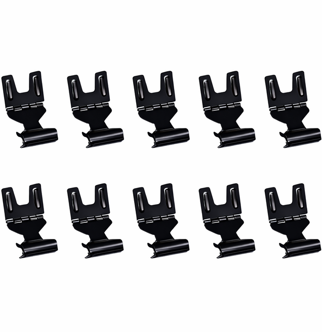 애니모어 집게형 클립 메모홀더 명함꽂이 pop 쇼클립 네임택, 10개, 블랙