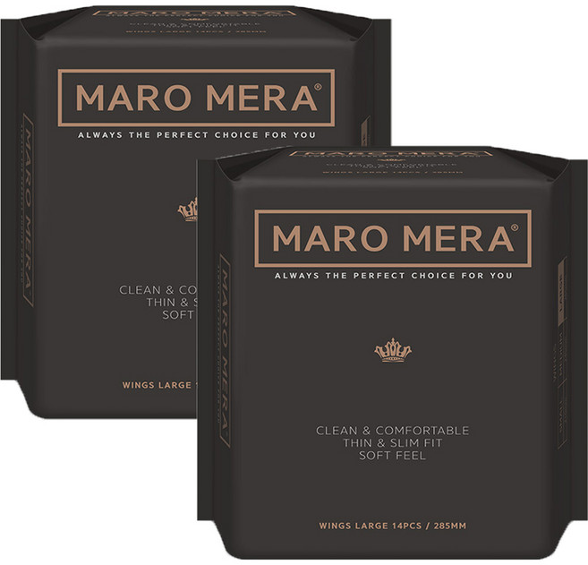 마로메라 순면 생리대, 대형, 14개입, 2개