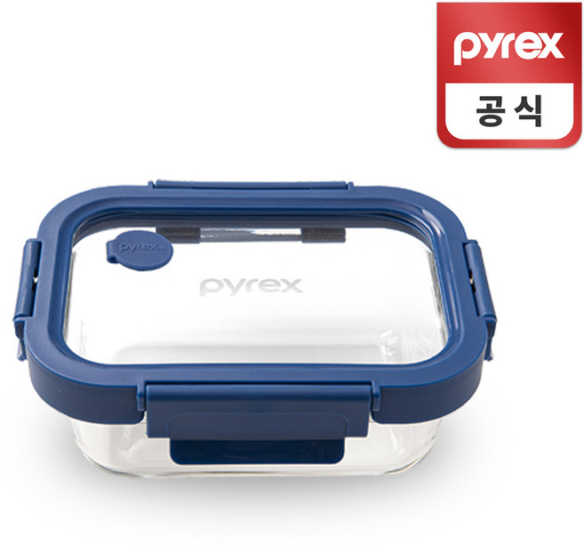 파이렉스 스팀 앤 올 글라스 밀폐용기 직사각 370ml, 1개, 단품