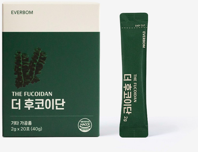 에버봄 더 후코이단 국내산 원재료 100% 미역귀 분말 스틱형, 2g, 20개