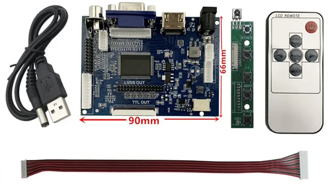 50핀 800480 TTL LVDS LCD 화면 디스플레이 컨트롤러 드라이버 보드 개발 HDMI VGA/AV 입력용 범용, 01 800X480 50PIN
