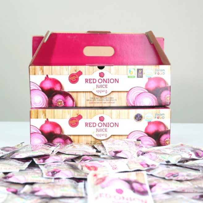 프리미엄 무안 자색양파즙 적양파즙 100ml 60포, 60개, 80ml