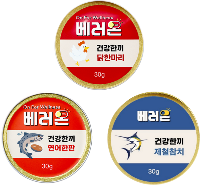 베러온 고양이 습식사료 미니캔 프리미엄 주식캔, 36개, 30g, 닭+연어+참치