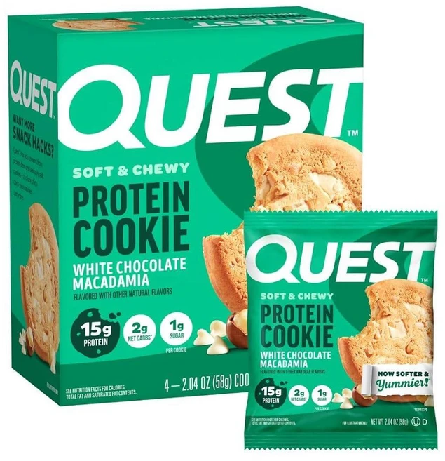 퀘스트 프로틴 쿠키 화이트 초콜릿 마카다미아 58g 4팩, 퀘스트 프로틴 쿠키 화이트 초콜릿 마카다미아 58g 4 - 쿠팡