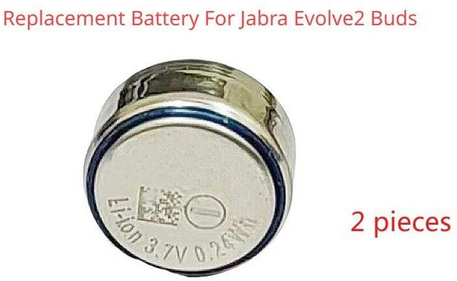 Jabra 트루 무선 헤드셋 액세서리 배터리 Evolve2 Buds / ELITE 4 Active ELITE7 Pro ELITE2 85T 용, Evolve2 Buds 2PC, Evolve2 Buds 2PC