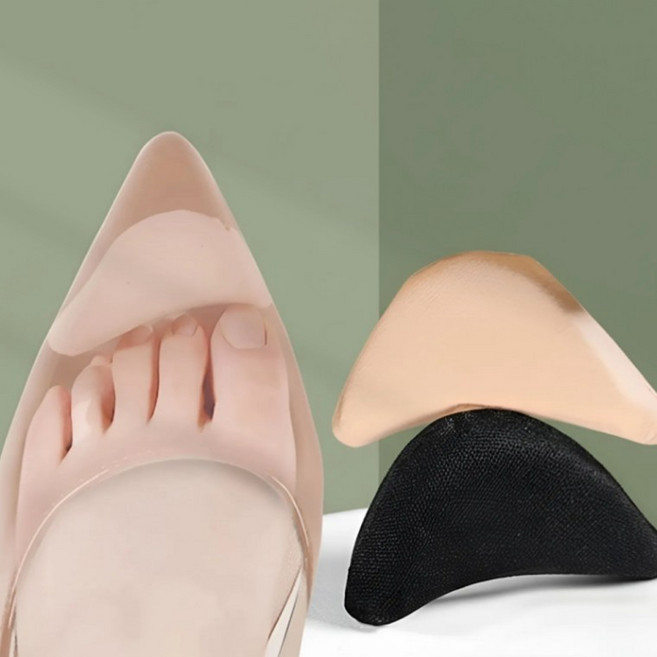 구두 앞꿈치 패드 하이힐 쿠션 운동화 신발 사이즈 클때 깔창 발바닥보호대, 1개