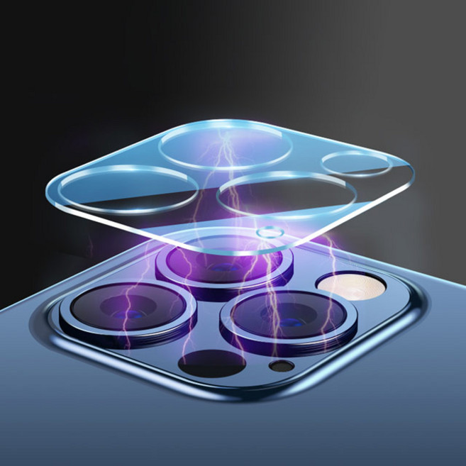 NINETECH 아이폰12 미니 프로 맥스 3D 풀커버 카메라 강화유리 카메라보호 필름 전체 커버, 1개