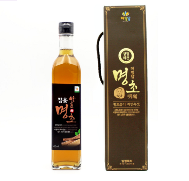 해밀담 천연발효식초 참옻명초 선물 세트, 500ml, 3병 선물세트