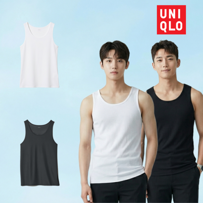 [국내매장판] 유니클로 에어리즘 메쉬 탱크탑 런닝 나시 내의 민소매