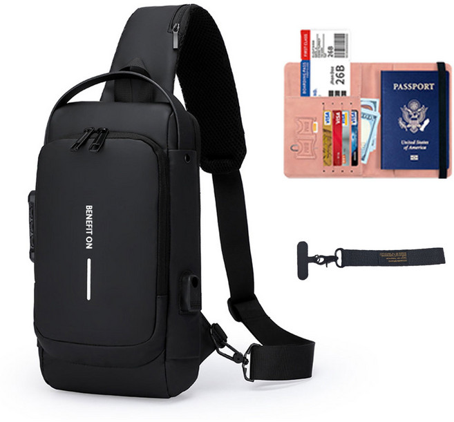 베네피온 유럽여행 도난방지가방 RFID 차단 크로스백 여행용 슬링백