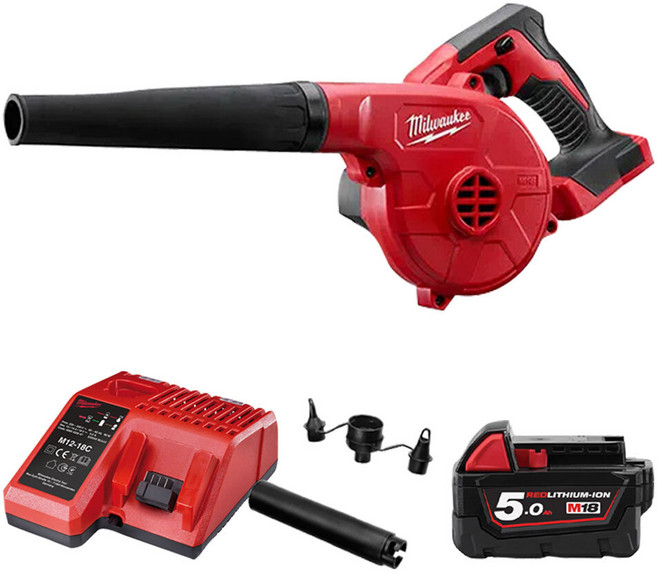 밀워키 M18 BBL-501 충전 송풍기 18V 5.0Ah 배터리 1개 세트