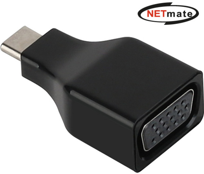 강원전자 넷메이트 NM-TCA01 USB3.1 Type C to VGA(RGB) 컨버터(무전원/Alternate Mode)