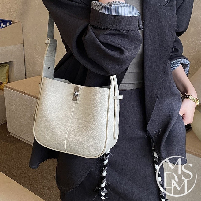 MDMS 斜背包 肩背包 水桶包 韓系 簡約 女 B282, 灰色