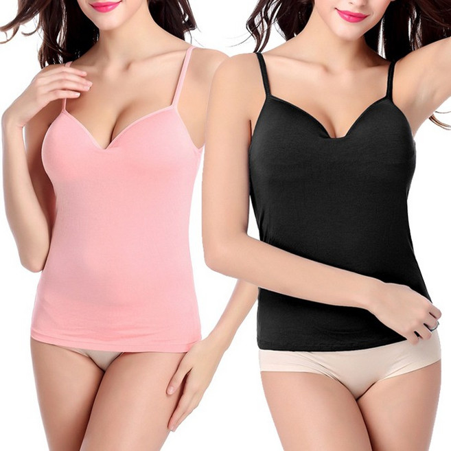 끈조절 모달 캡 나시 2종세트 모달 브라탑 브라탑나시 캡나시브라 런닝브라